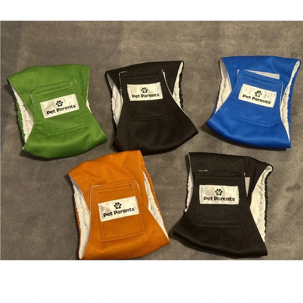 NWOT Pet Parents Washable Belly Bands for Male Dogs 5pk
